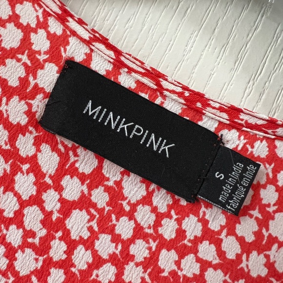 MINKPINK red floral dress - Size S - Picture 4 of 5